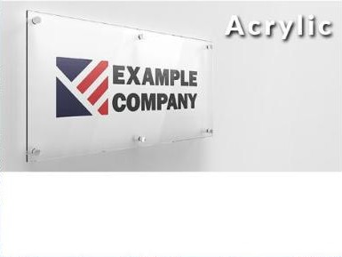 Acrylic office sign