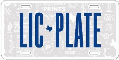 License plate ad